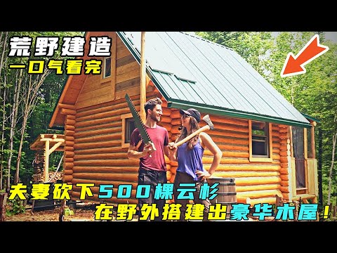 荒野建造：夫妻俩砍下500棵云杉，在野外搭建出豪华木屋！